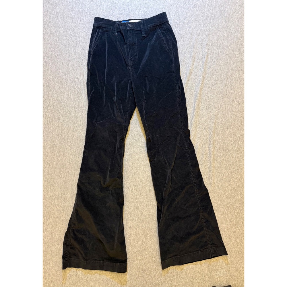 Old Navy Extra High-Rise Flare Trouser Black Corduroy Pants 4 360 Stretch 526711